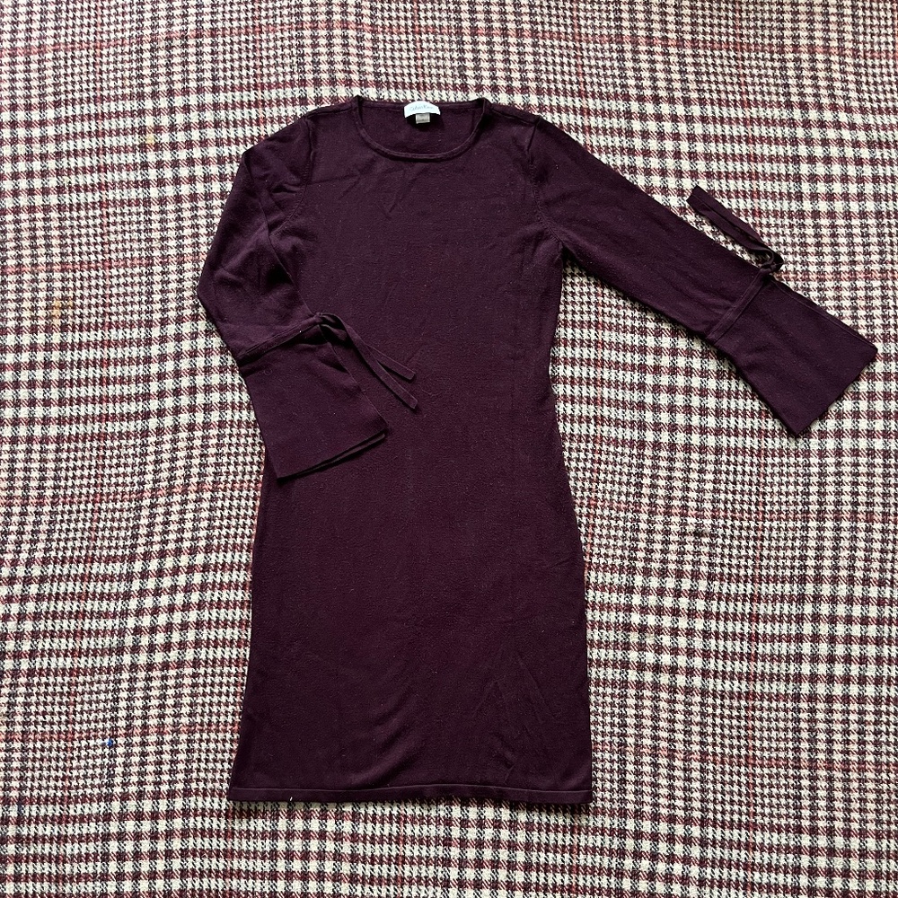 Calvin Klein Purple Sweater Dress Hourglass Size Small